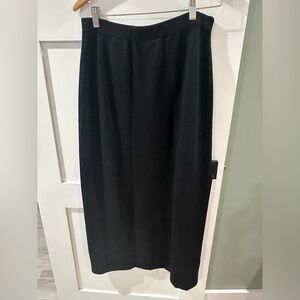 St. John Basics Womens Elastic Waist Maxi Skirt Black Size 14
